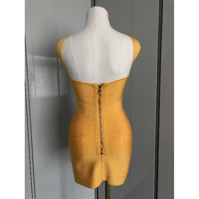 Pre-owned Balmain Mini Dress In Yellow