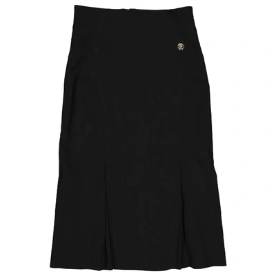 Pre-owned Roberto Cavalli Wool Mini Skirt In Black