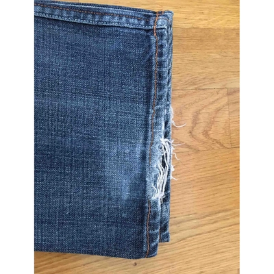 Pre-owned Earnest Sewn Blue Cotton Jeans