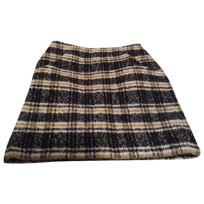 Pre-owned Maje Fall Winter 2018 Wool Mini Skirt In White