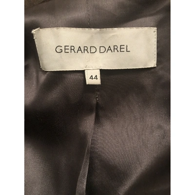 Pre-owned Gerard Darel Wool Coat In Khaki