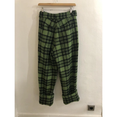 Pre-owned Christian Wijnants Green Wool Trousers