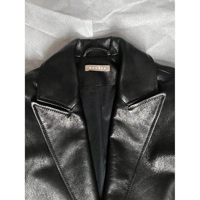 Pre-owned Nehera Leather Blazer In Black