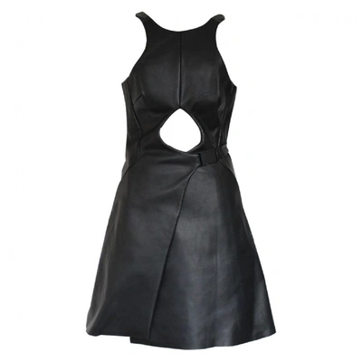 Pre-owned David Koma Silk Dress In Black