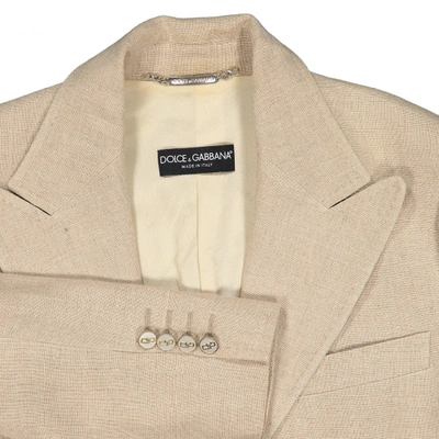 Pre-owned Dolce & Gabbana Linen Blazer In Beige