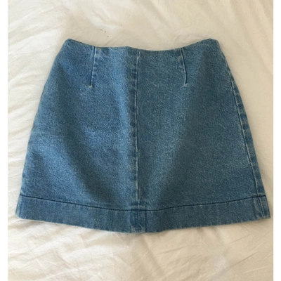 Pre-owned Reformation Blue Denim - Jeans Skirt