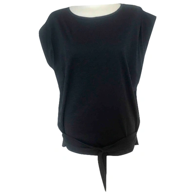 Pre-owned Luisa Cerano Navy Cotton Top