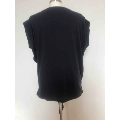 Pre-owned Luisa Cerano Navy Cotton Top