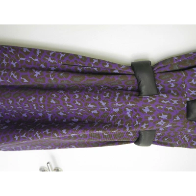 Pre-owned Christopher Kane Silk Mid-length Dress In Purple