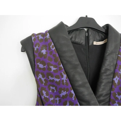 Pre-owned Christopher Kane Silk Mid-length Dress In Purple