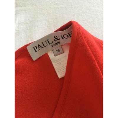 Pre-owned Paul & Joe Wool Mid-length Dress In Red