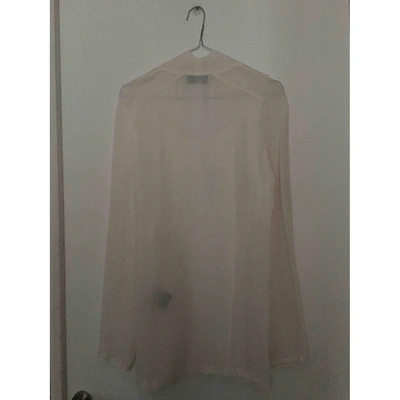 Pre-owned Christian Wijnants Silk Blouse In White