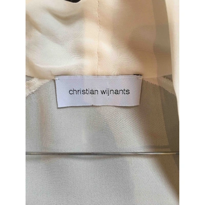 Pre-owned Christian Wijnants Silk Blouse In White