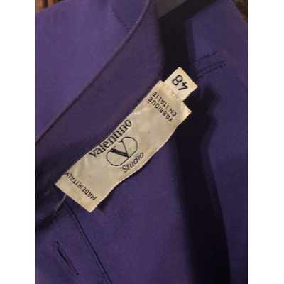 Pre-owned Valentino Silk Blouse In Purple