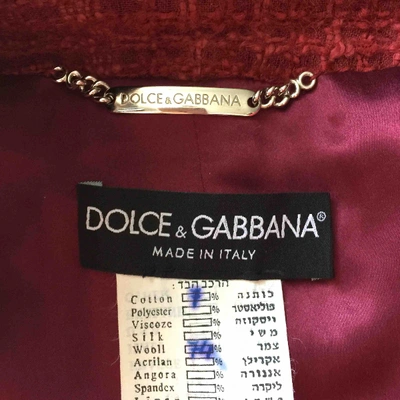 Pre-owned Dolce & Gabbana Wool Jacket In Red