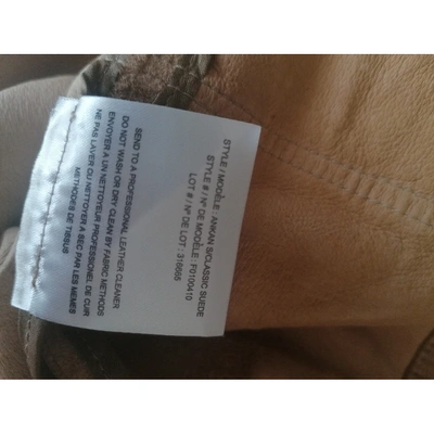 Pre-owned Theory Beige Leather Jacket