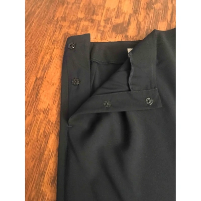 Pre-owned Yohji Yamamoto Wool Maxi Skirt In Black