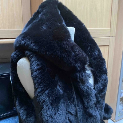 Pre-owned Dry Lake Black Faux Fur Coat