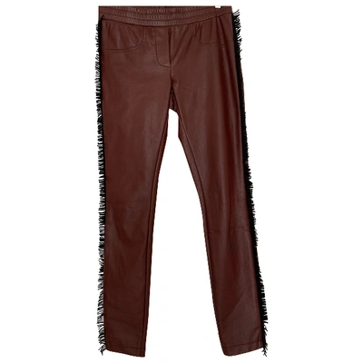 Pre-owned 8pm Trousers In Burgundy
