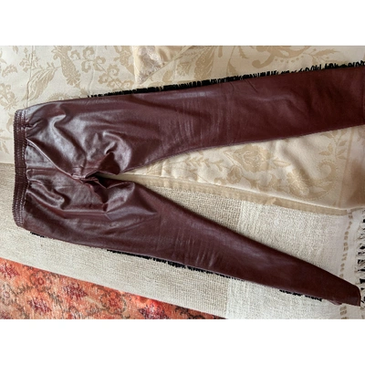 Pre-owned 8pm Trousers In Burgundy
