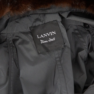 Pre-owned Lanvin Trench Coat In Grey