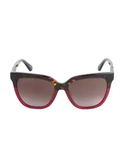 Shop Kate Spade Kahli 53mm Rectangular Sunglasses In Red