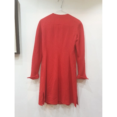 Pre-owned Valentino Wool Coat In Red