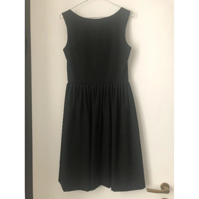 Pre-owned Hache Wool Mid-length Dress In Black