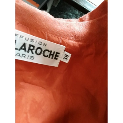 Pre-owned Guy Laroche Linen Short Vest In Red