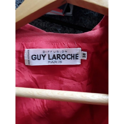 Pre-owned Guy Laroche Linen Short Vest In Red