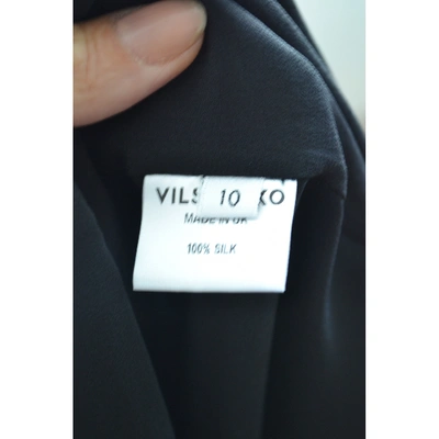 Pre-owned Vilshenko Silk Maxi Dress In Black