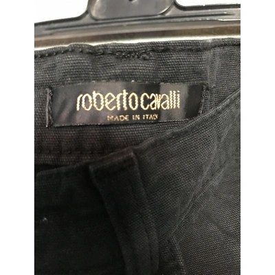 Pre-owned Roberto Cavalli Black Cotton Jeans