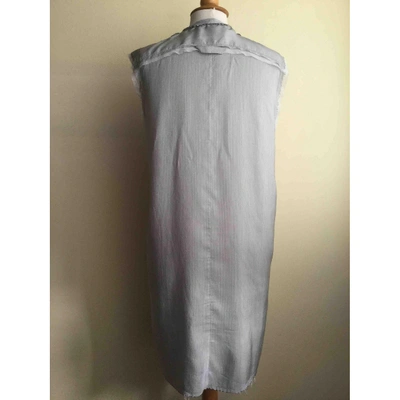 Pre-owned Maison Margiela Silk Mini Dress In Grey