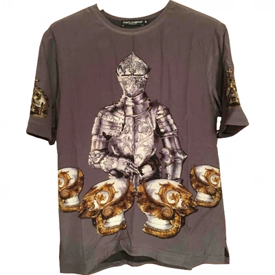 Pre-owned Dolce & Gabbana Silk T-shirt In Anthracite