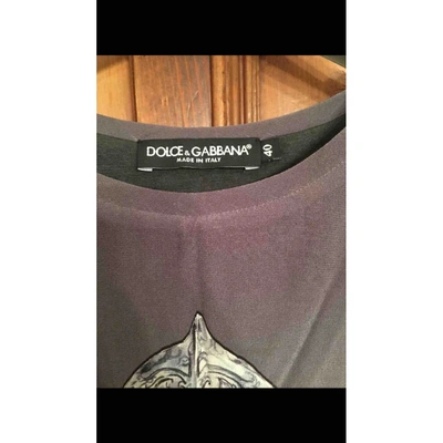 Pre-owned Dolce & Gabbana Silk T-shirt In Anthracite