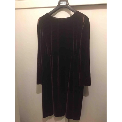 Pre-owned Marella Velvet Mid-length Dress In Brown