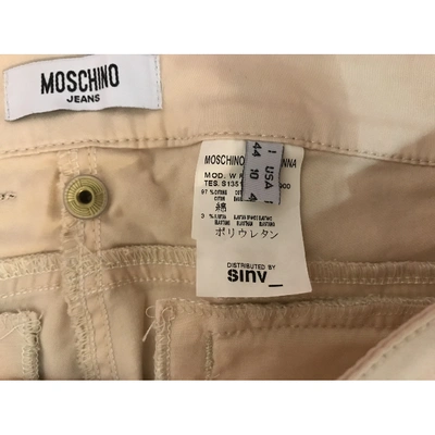 Pre-owned Moschino Trousers In Beige