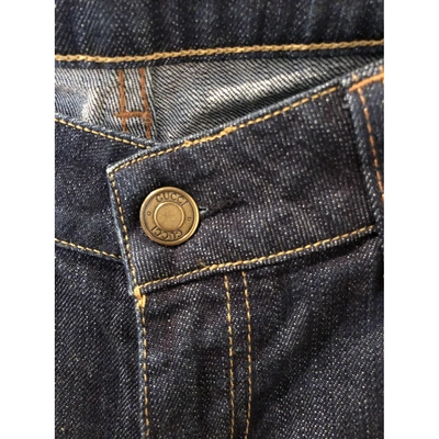 Pre-owned Gucci Straight Pants In Blue