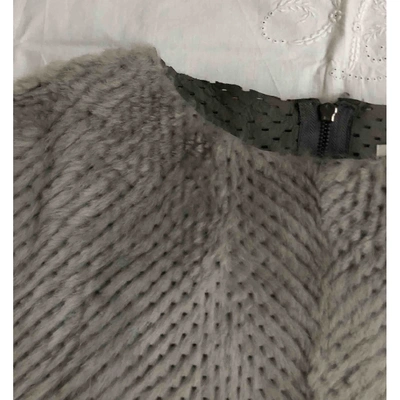 Pre-owned Topshop Unique Tophop Unique  Grey Fur Jacket