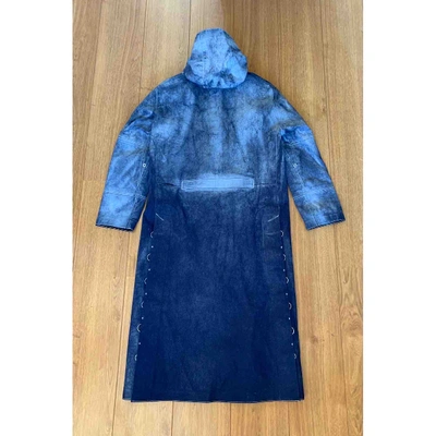 Pre-owned Alyx Trench Coat In Navy