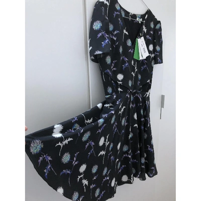 KENZO Pre-owned Silk Mini Dress In Navy