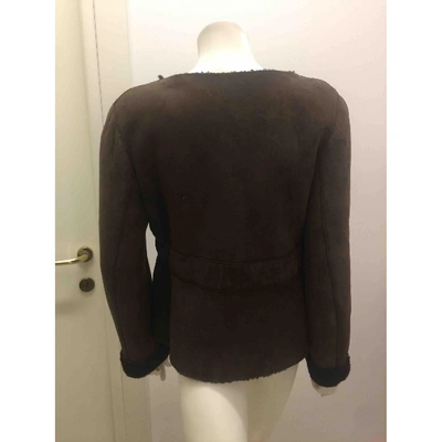 Pre-owned Marni Brown Mongolian Lamb Leather Jacket