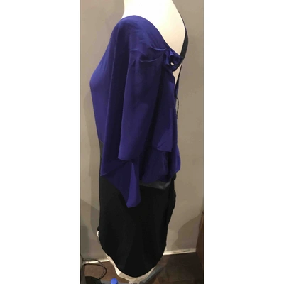 Pre-owned Vionnet Silk Mid-length Dress In Blue