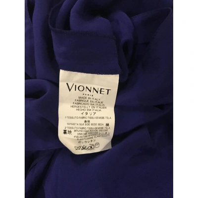 Pre-owned Vionnet Silk Mid-length Dress In Blue