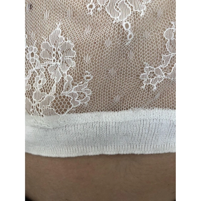 Pre-owned Maje White Lace  Top