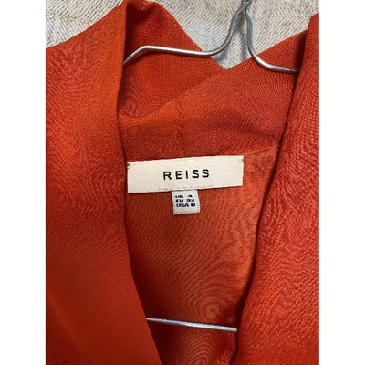 Pre-owned Reiss Silk Shirt In Orange