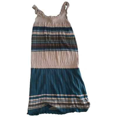 Pre-owned Kenzo Silk Mid-length Dress In Multicolour