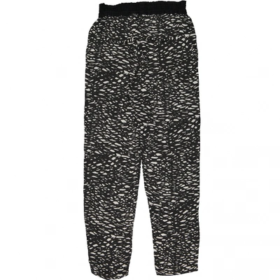 Pre-owned Isabel Marant Silk Trousers In Black