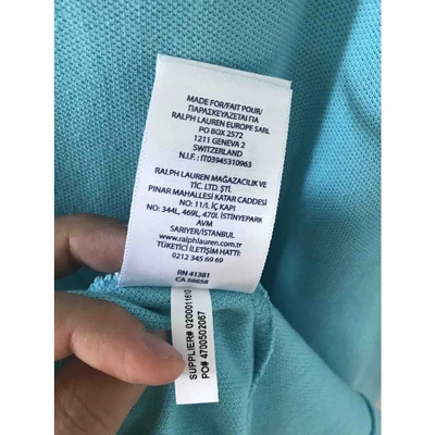 Pre-owned Polo Ralph Lauren Turquoise Cotton Dress