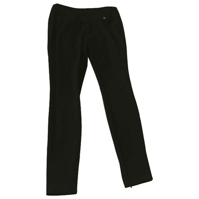 Pre-owned Versace Trousers In Black